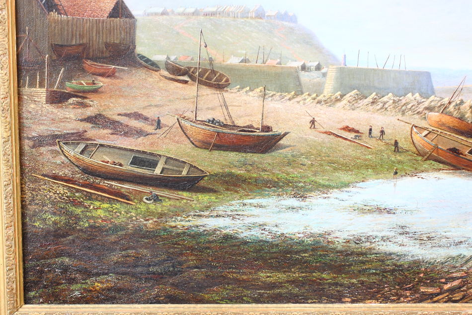Tending the Nets / Oil Painting