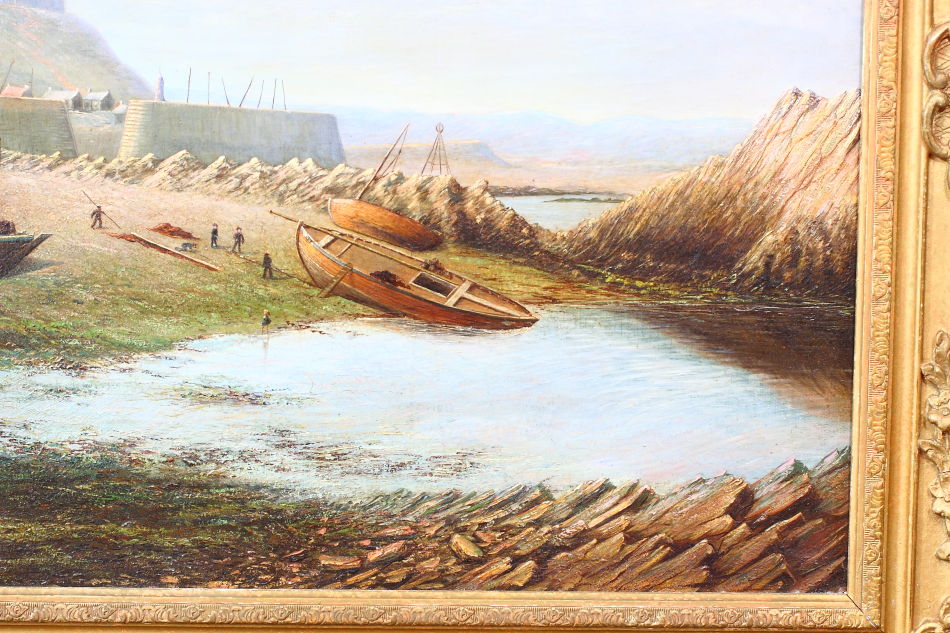 Tending the Nets / Oil Painting