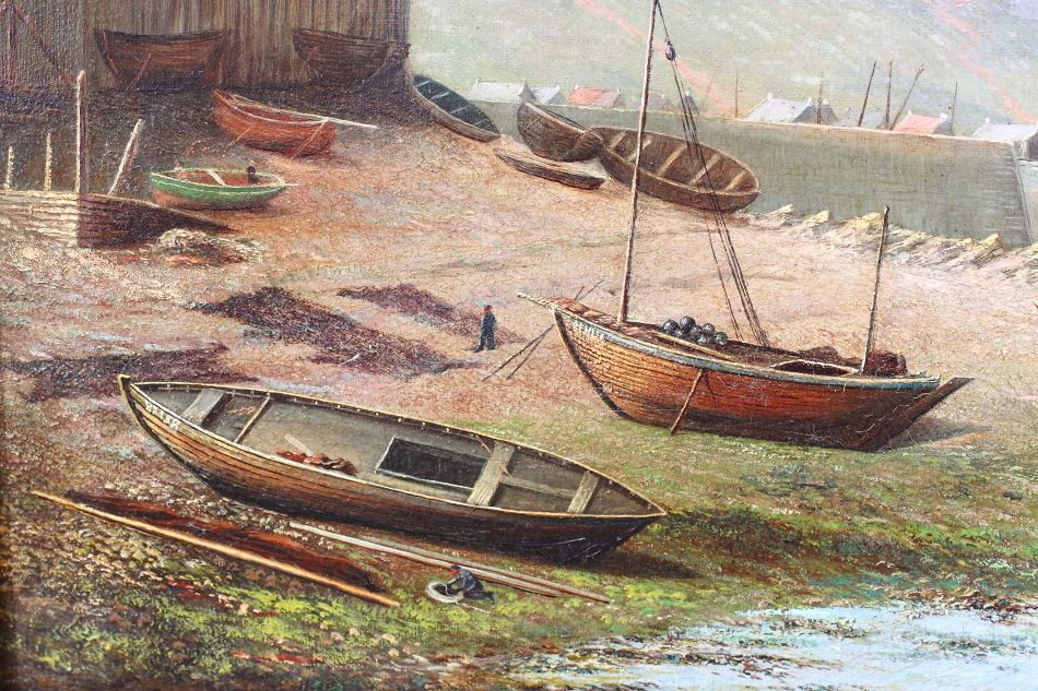 Tending the Nets / Oil Painting