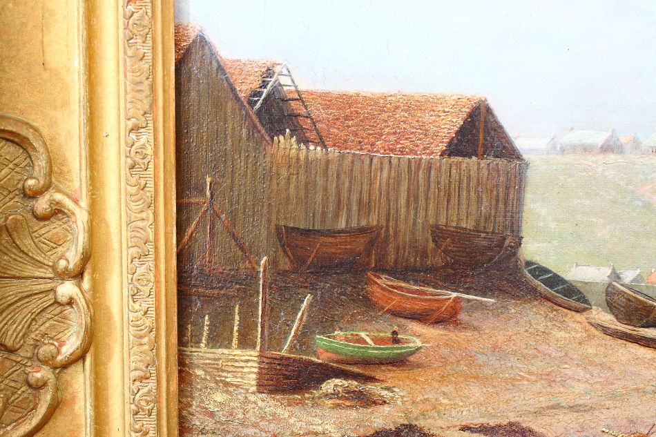 Tending the Nets / Oil Painting