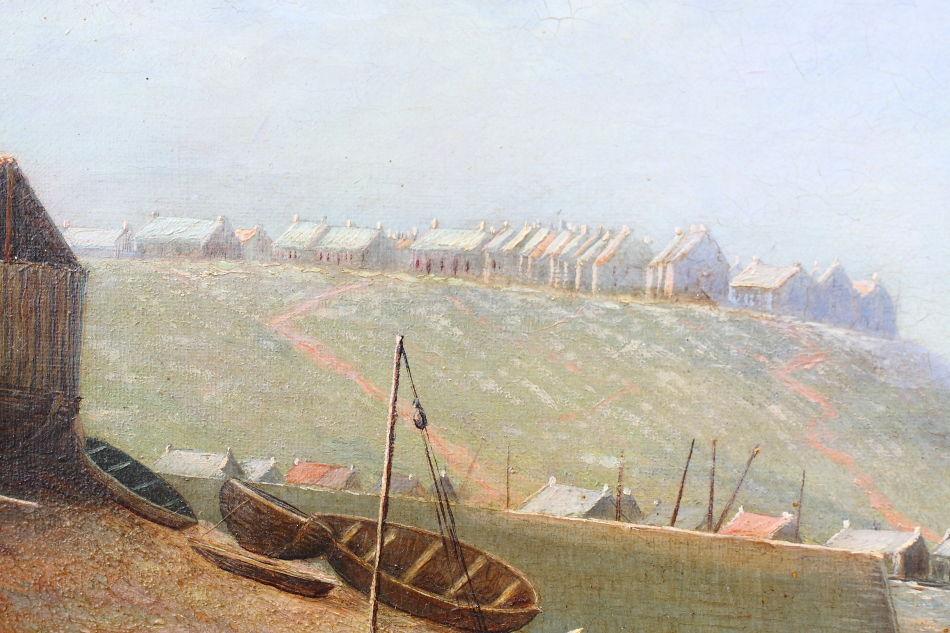 Tending the Nets / Oil Painting