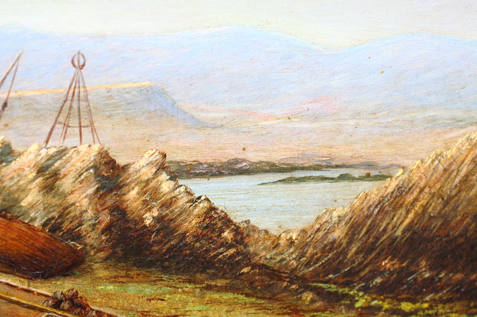 Tending the Nets / Oil Painting