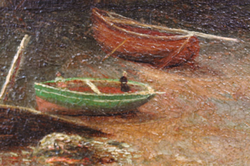 Tending the Nets / Oil Painting