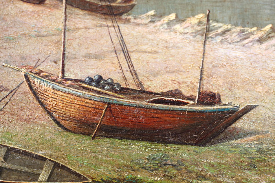 Tending the Nets / Oil Painting