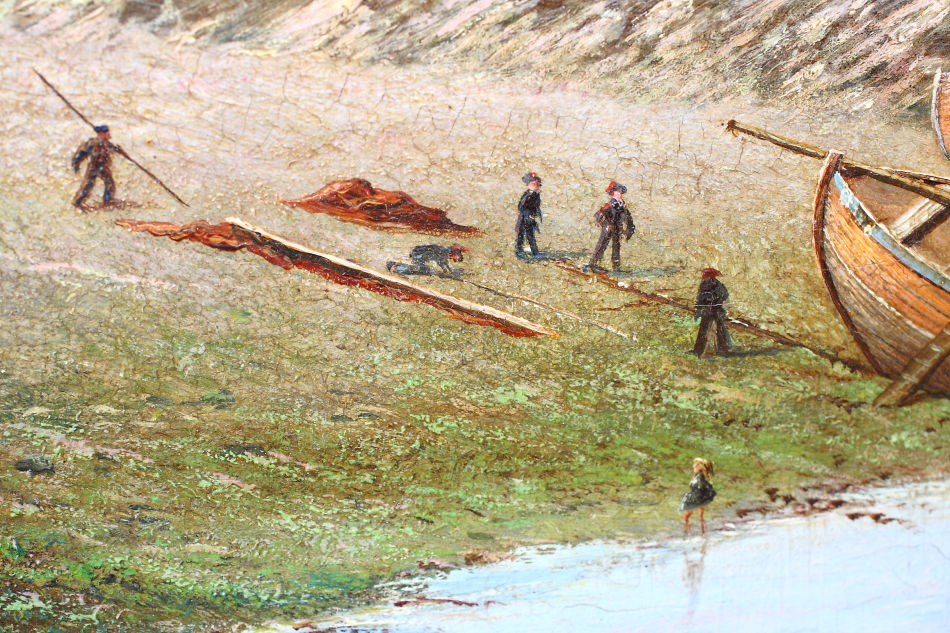 Tending the Nets / Oil Painting