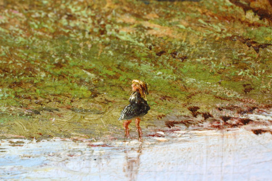Tending the Nets / Oil Painting