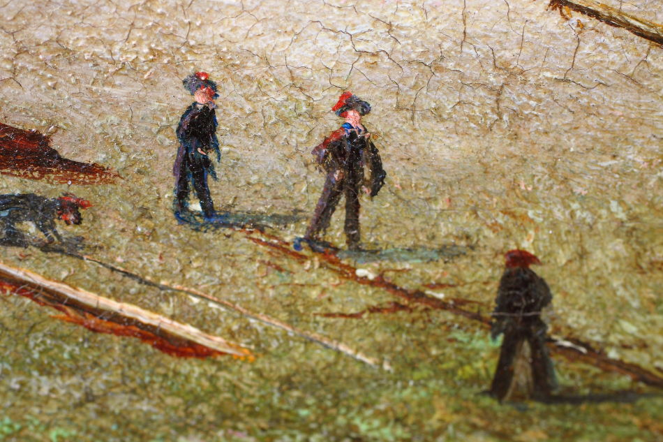 Tending the Nets / Oil Painting