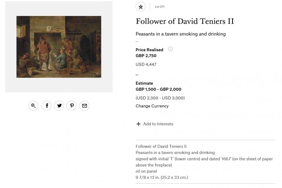Two Drunkards / Oil Painting