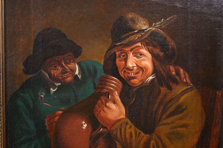 Two Drunkards / Oil Painting