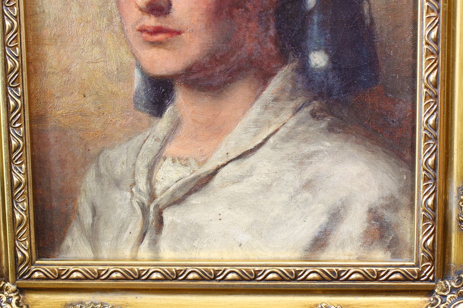 Portrait of a young girl / Oil Painting