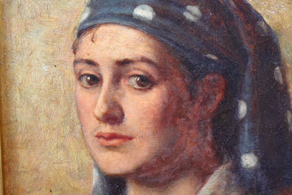 Portrait of a young girl / Oil Painting