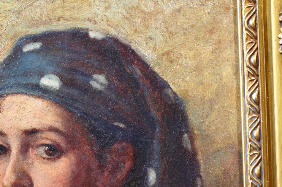 Portrait of a young girl / Oil Painting
