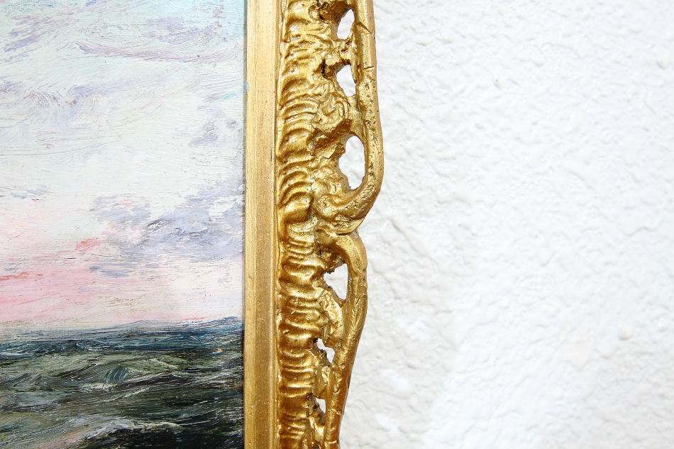 Seascape with the clipper ship /Oil Painting