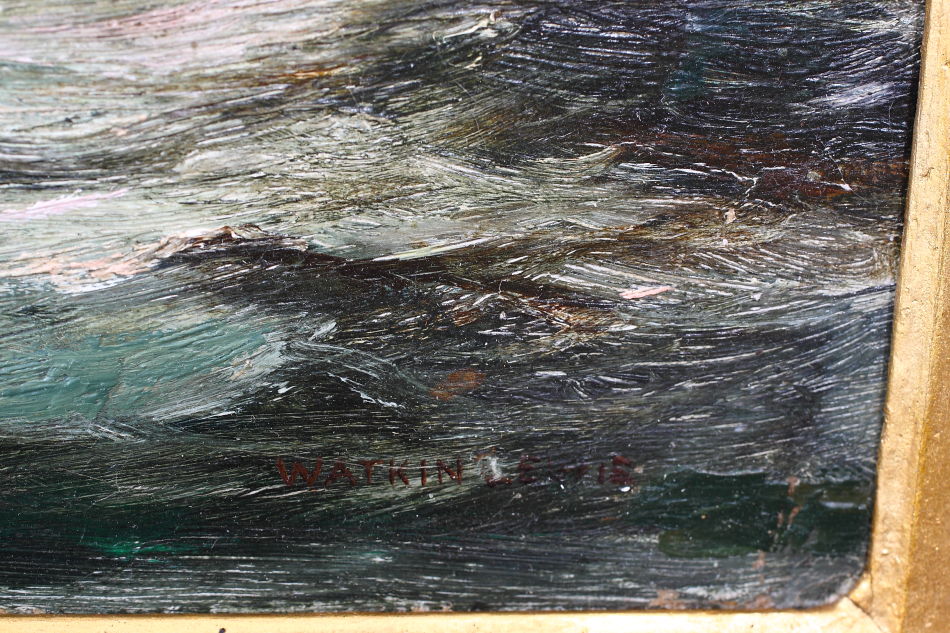 Seascape with the clipper ship /Oil Painting