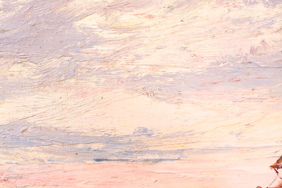 Seascape with the clipper ship /Oil Painting