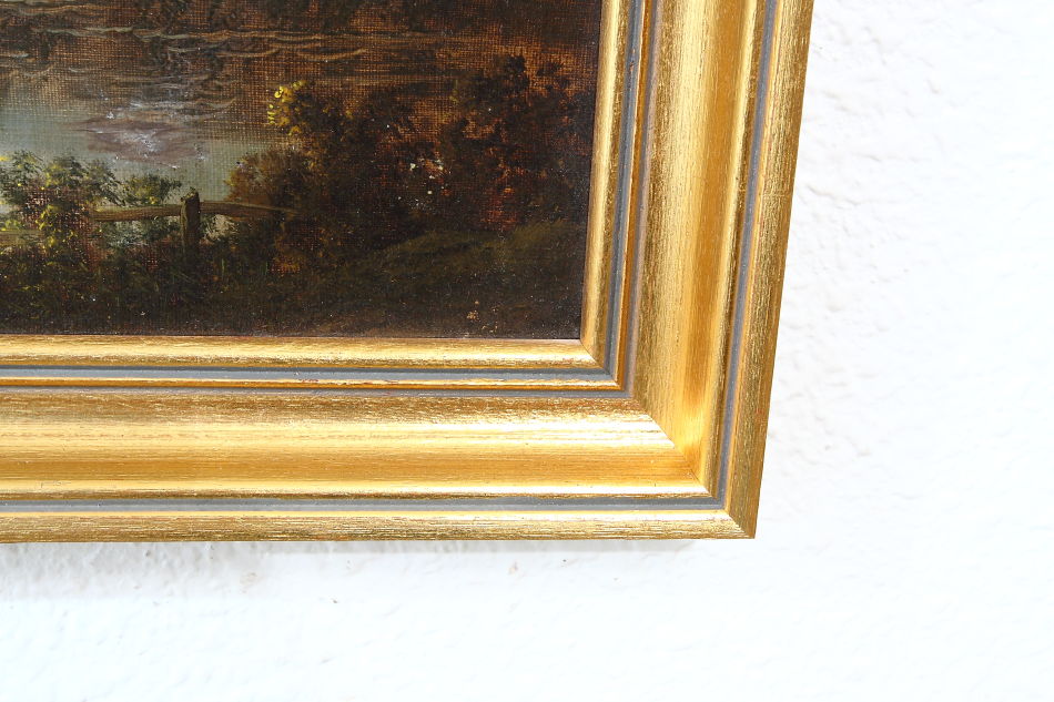 Landscape with waterfowles / Oil Painting