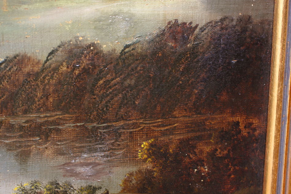 Landscape with waterfowles / Oil Painting