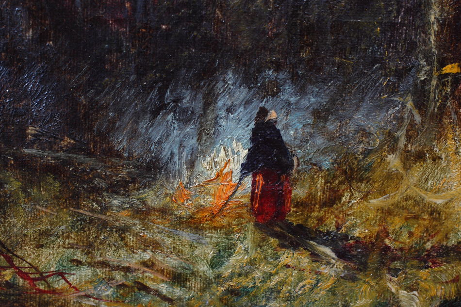 Evening in the Woodland /Oil Painting