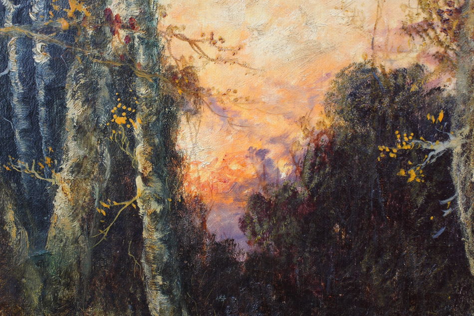 Evening in the Woodland /Oil Painting