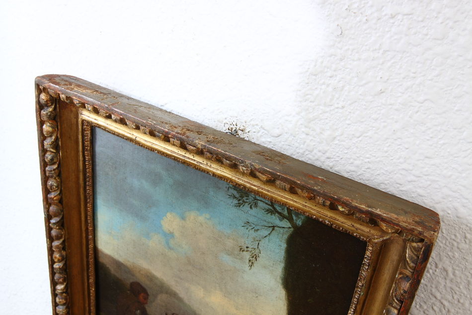 Continental landscape with animals / Oil Painting