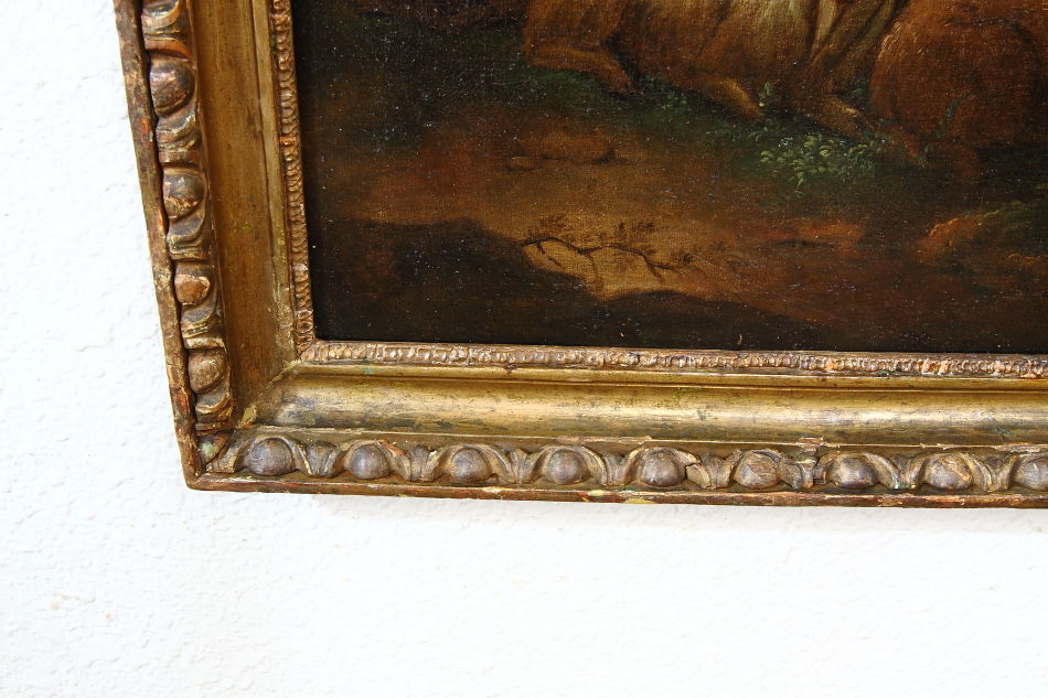 Continental landscape with animals / Oil Painting