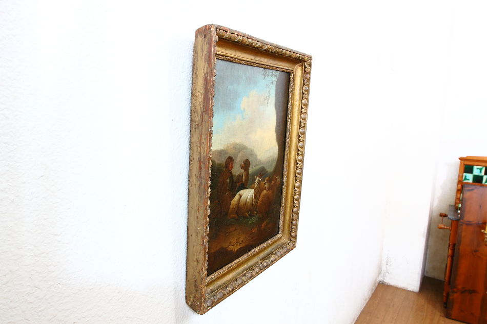 Continental landscape with animals / Oil Painting