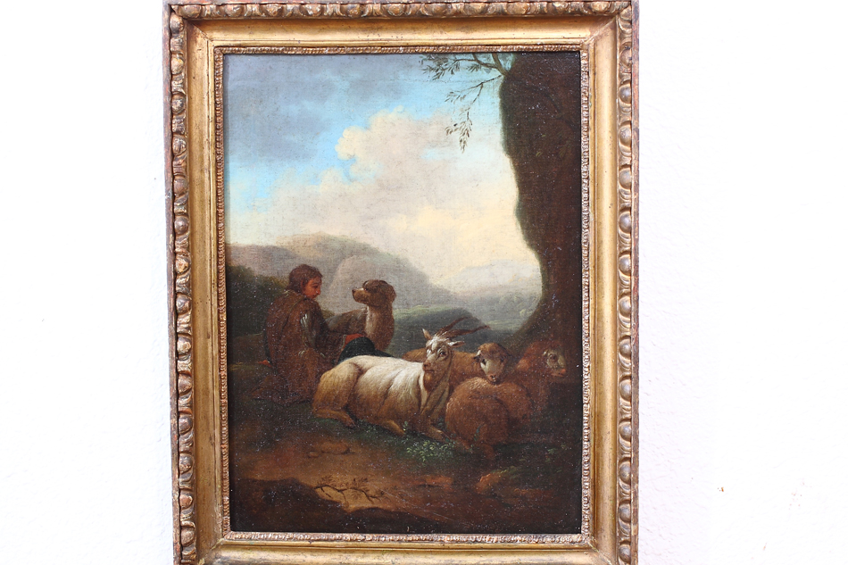 Continental landscape with animals / Oil Painting
