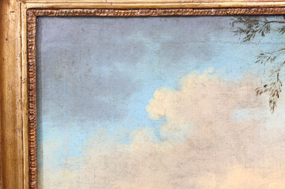 Continental landscape with animals / Oil Painting
