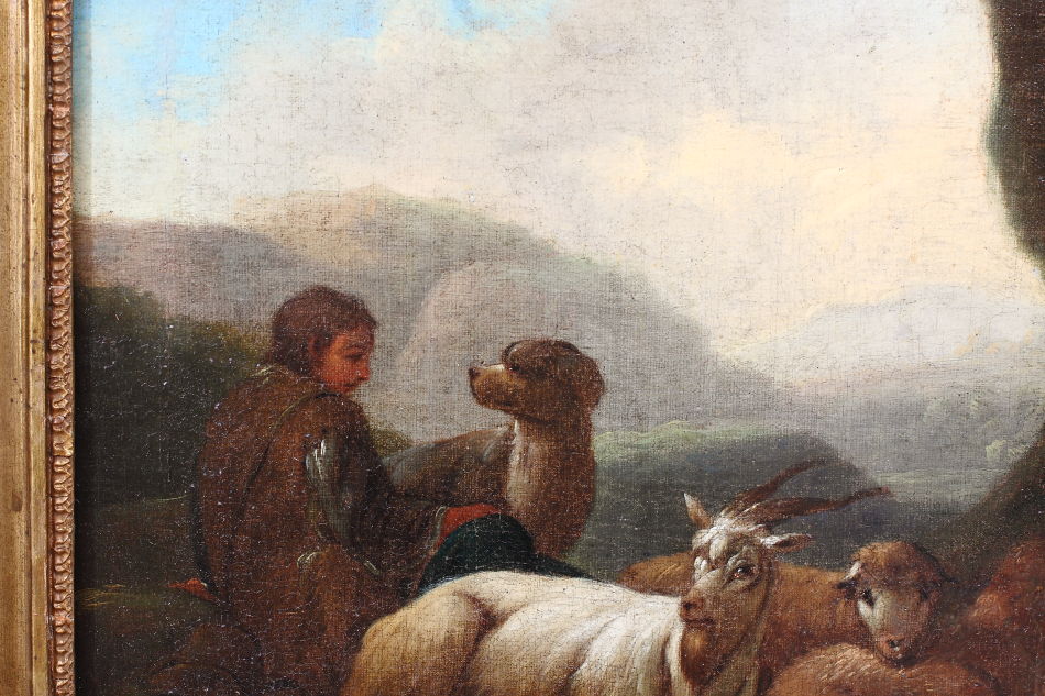 Continental landscape with animals / Oil Painting