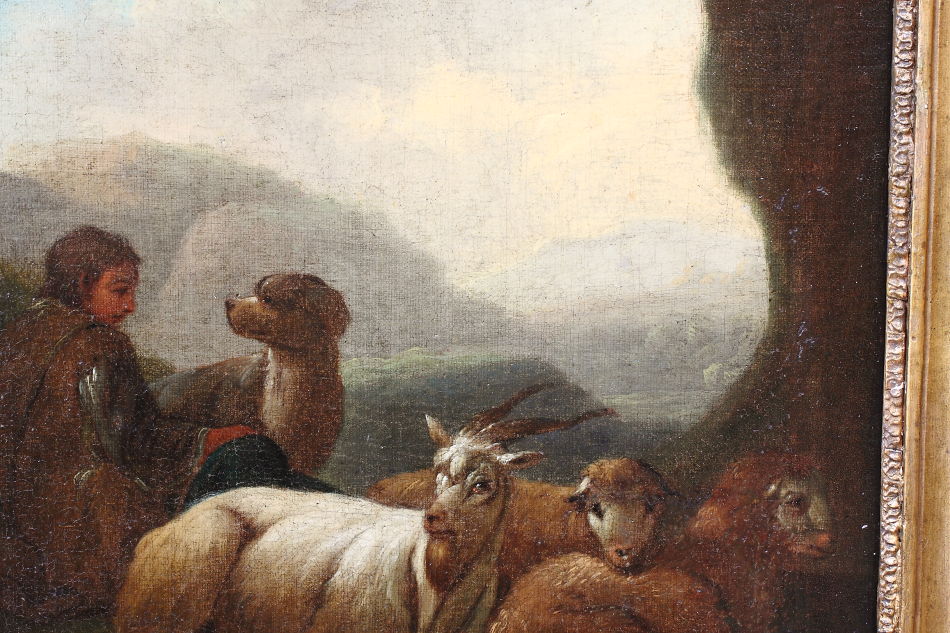 Continental landscape with animals / Oil Painting
