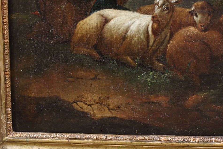 Continental landscape with animals / Oil Painting