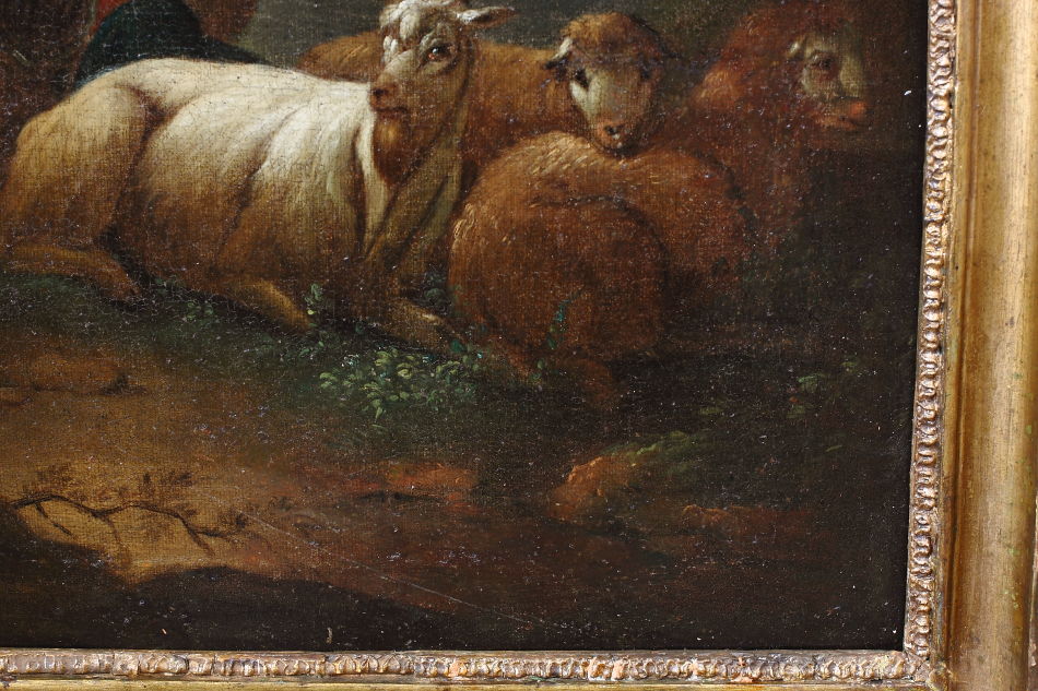 Continental landscape with animals / Oil Painting