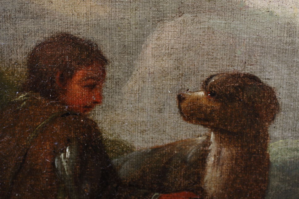 Continental landscape with animals / Oil Painting