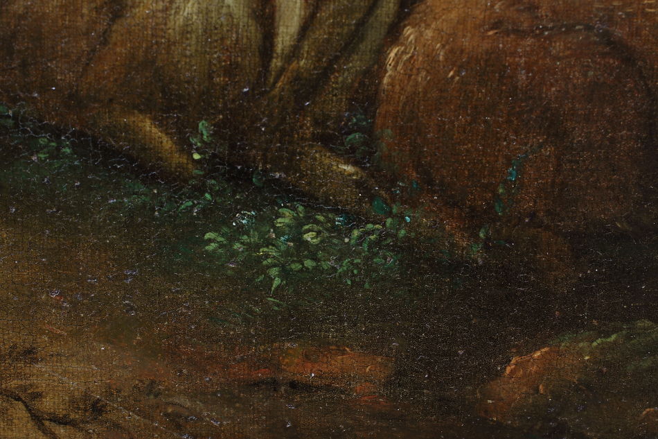 Continental landscape with animals / Oil Painting