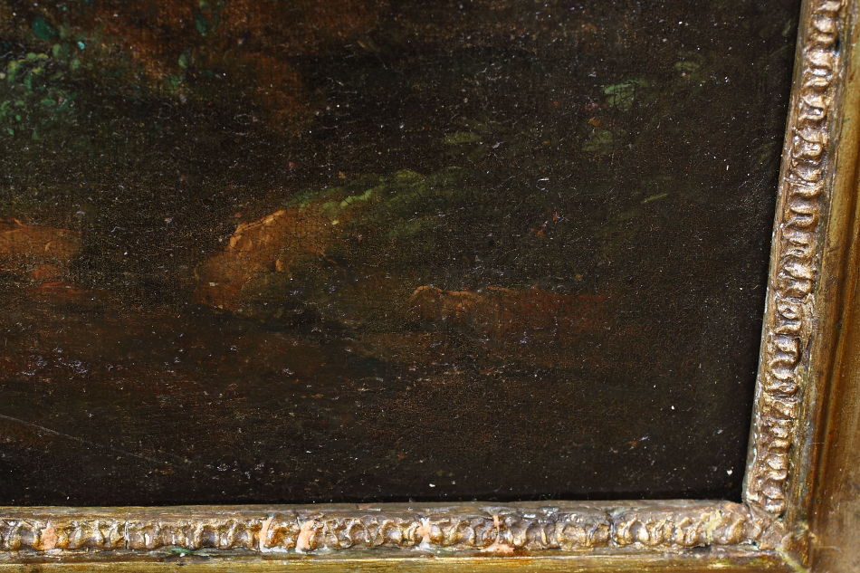 Continental landscape with animals / Oil Painting