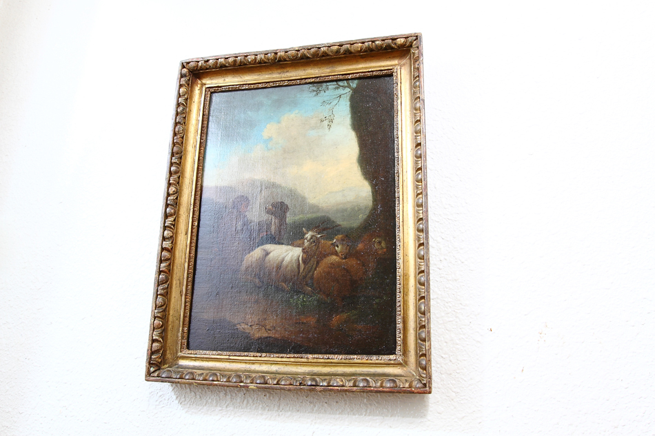 Continental landscape with animals / Oil Painting