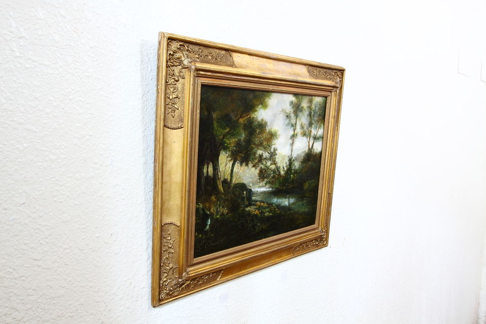 Woodland with a mother and child / Oil Painting