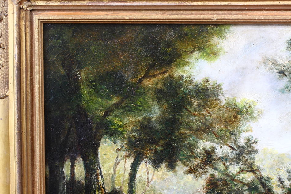 Woodland with a mother and child / Oil Painting