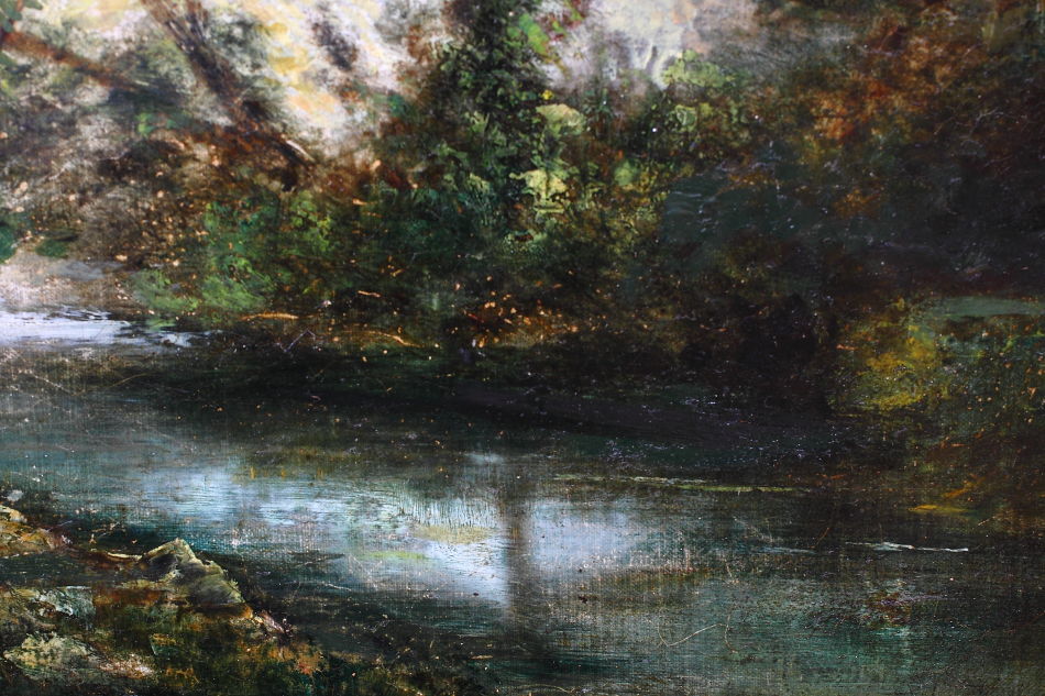 Woodland with a mother and child / Oil Painting