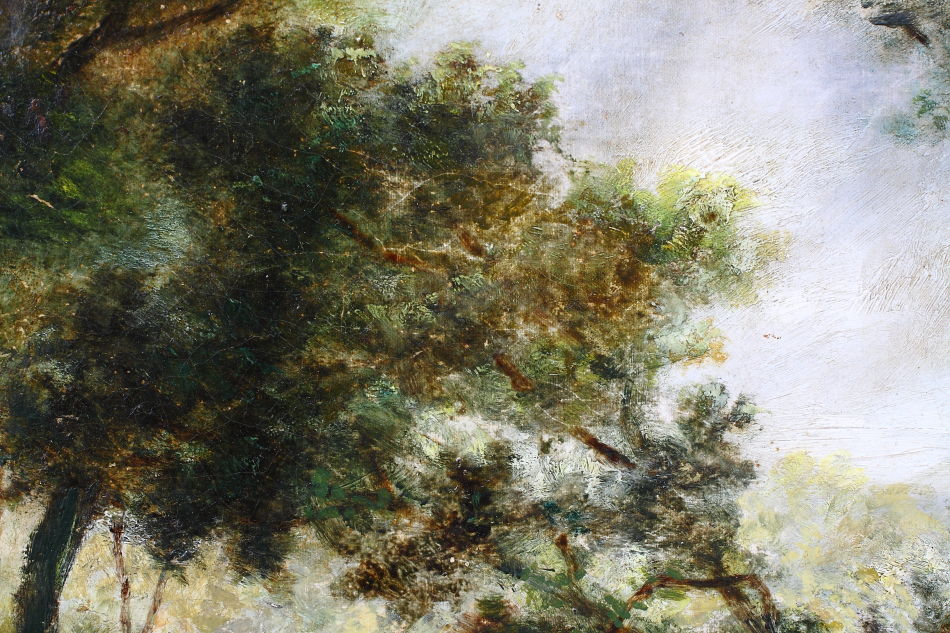 Woodland with a mother and child / Oil Painting