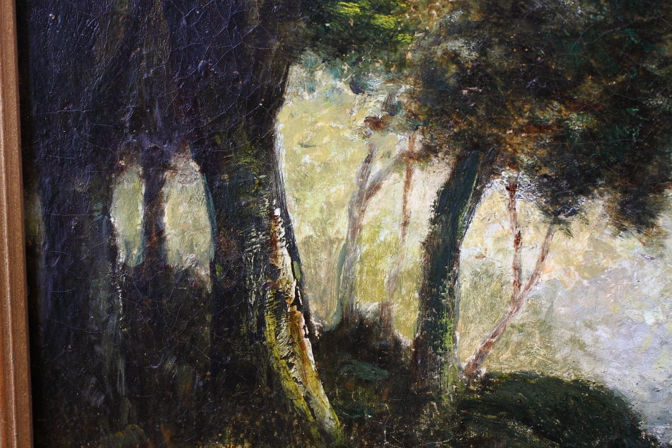 Woodland with a mother and child / Oil Painting