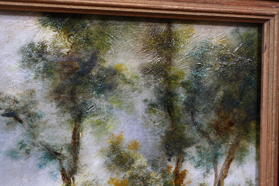 Woodland with a mother and child / Oil Painting
