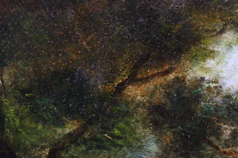Woodland with a mother and child / Oil Painting