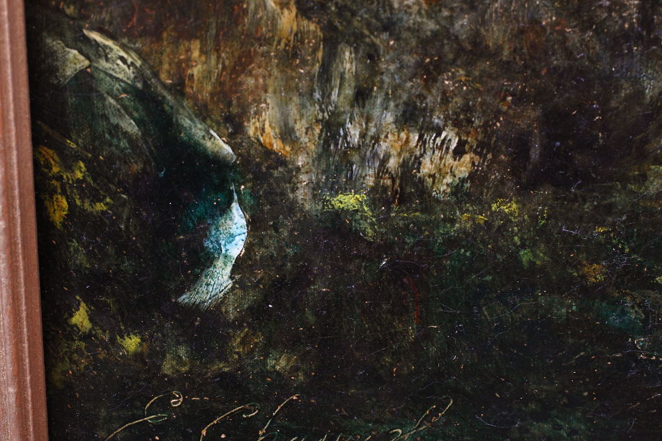Woodland with a mother and child / Oil Painting