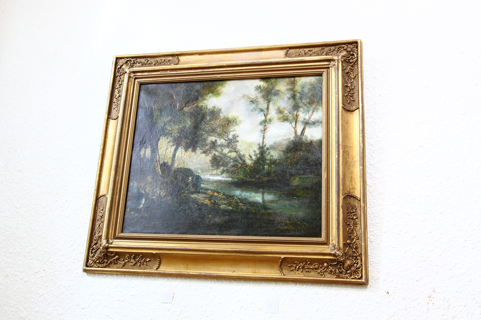Woodland with a mother and child / Oil Painting