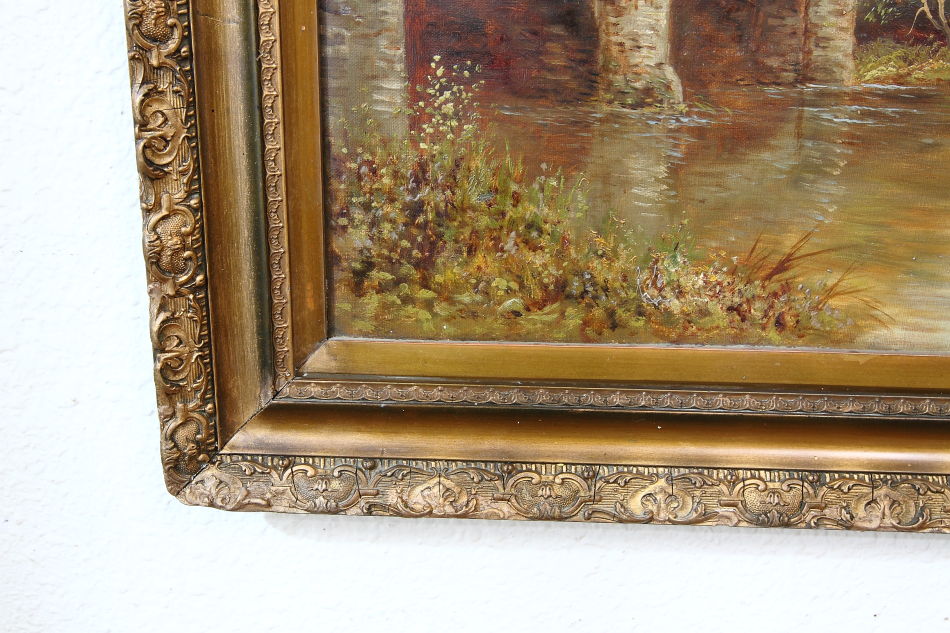Fetch the Stick! / Oil Painting