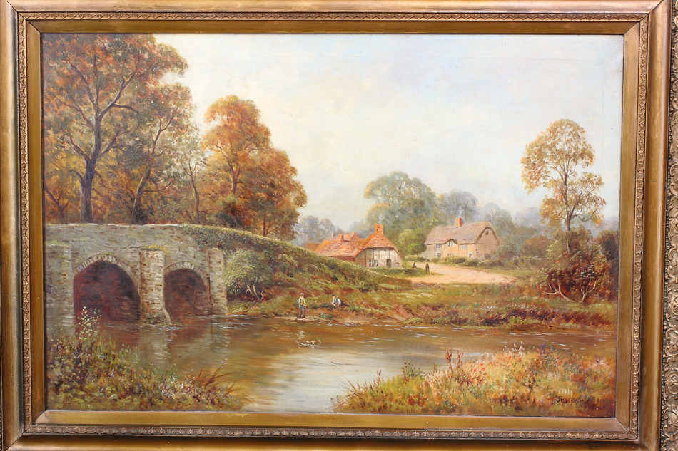 Fetch the Stick! / Oil Painting