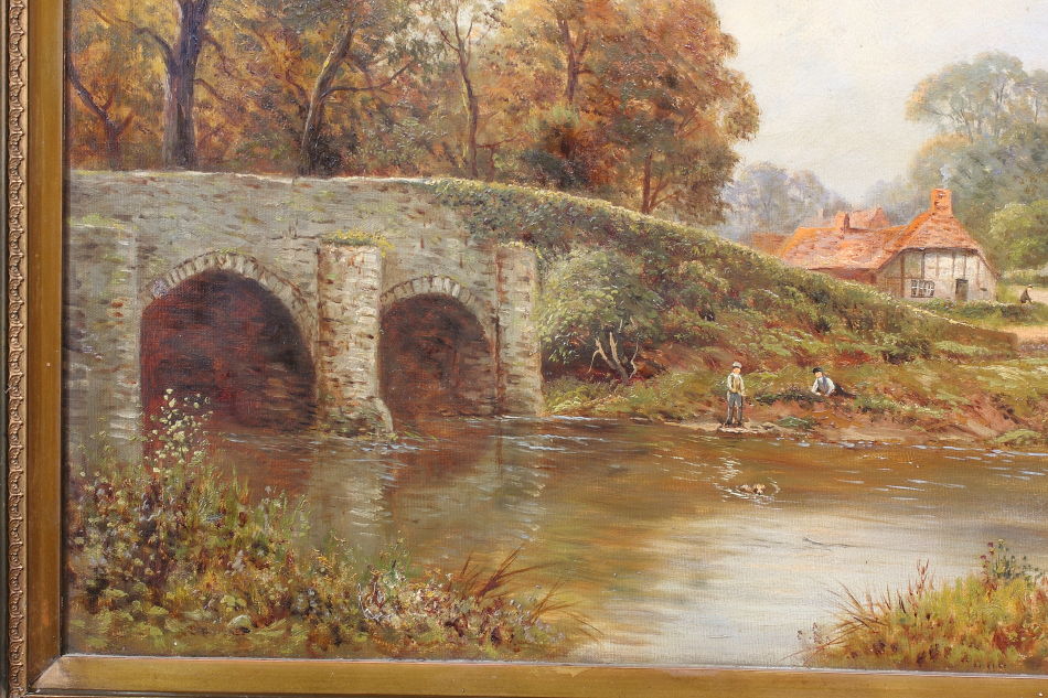 Fetch the Stick! / Oil Painting