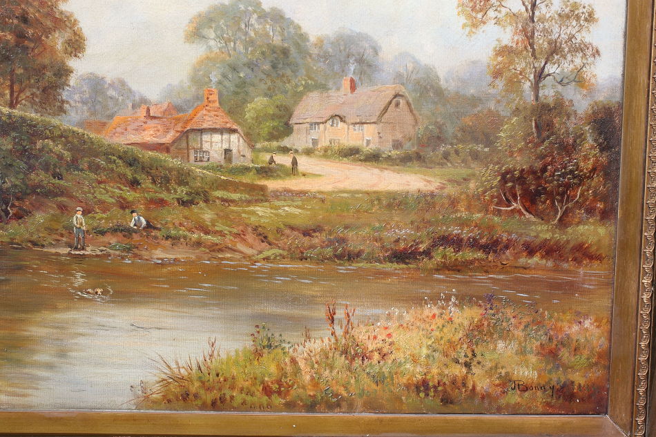 Fetch the Stick! / Oil Painting