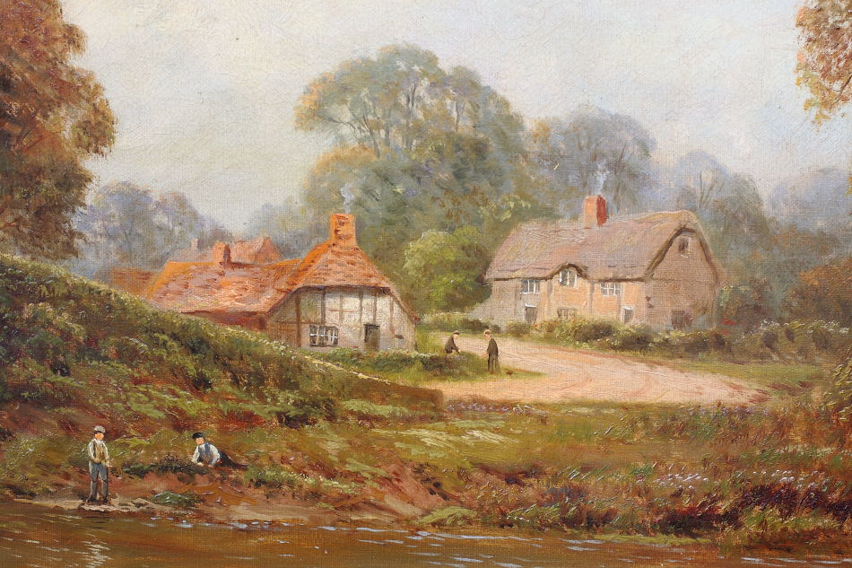 Fetch the Stick! / Oil Painting
